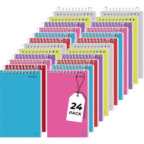 Carnets de poche à spirale avec reliure supérieure 75 feuilles pour prise de note