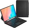 Aksesuarcim Samsung Galaxy Tab S10 FE SM-X520 X526 ile Uyumlu Kılıf Klavyeli Kalem Bölmeli Bluetooth Bağlantılı Standlı Tablet Kılıfı Siyah
