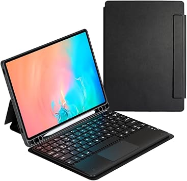 Aksesuarcim Samsung Galaxy Tab S10 FE SM-X520 X526 ile Uyumlu Kılıf Klavyeli Kalem Bölmeli Bluetooth Bağlantılı Standlı Tablet Kılıfı Siyah
