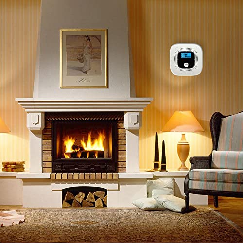 OBEST Koolmonoxide-waarschuwingsmelder, met digitaal display en wisselbatterijvoeding, CO-melder, met testknop en led… - Afbeelding 5