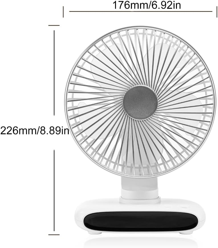 USB Rechargeable 6 Speed Desk Fan Hangings Ceiling Fan 3600mAh Personals Fan for Home Bathroom Kitchen
