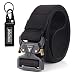 FEIKCOR Tactical Belt, Tactical Heavy Duty Waist Belt for Men, Quick-Release Military Style Shooters Nylon Belts Metal Buckle (Black)
