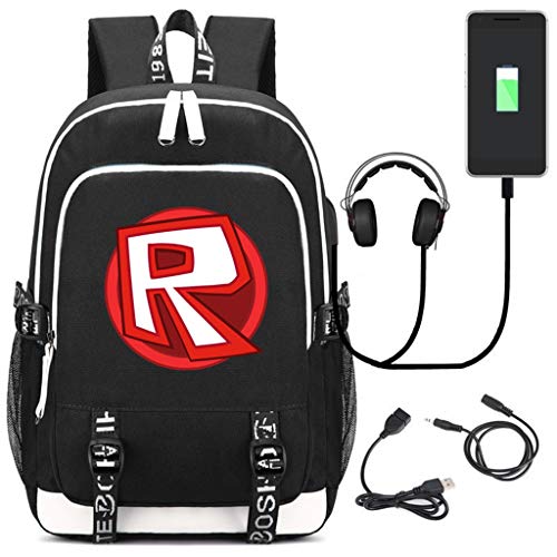 Preisvergleich Produktbild Roblox Multifunktions-Rucksack mit USB-Ladefunktion für Kinder, Jungen, Kinder, Schulranzen, Jugendliche, Männer, Reisen, Laptoprucksack