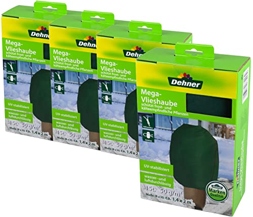 Telo Protettivo Invernale Misura Circa 200 x 140 cm 4 Pezzi in Tessuto Non verde