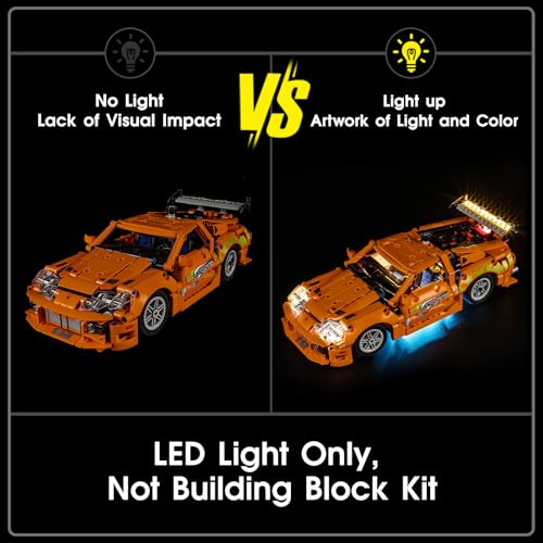 Image of LED Light for Lego 42204 Fast and Furious Supra-MK4 Set, Light Kit Compatible with Lego 42204 Building Blocks Model, Not Included The Model Set