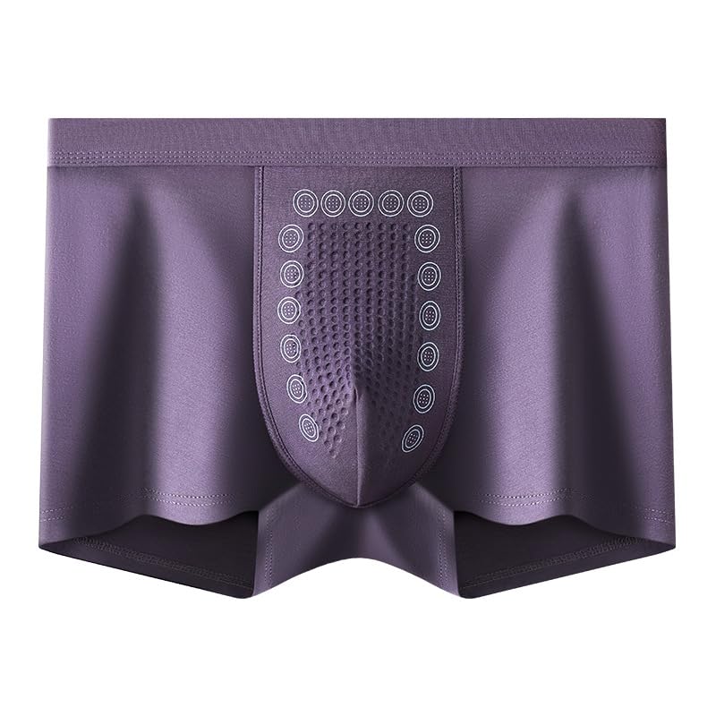 JKaur®Men’s Breathable Sports Boxer Briefs | Loose Comfortable Underwear for Men | Purple | L-image-47