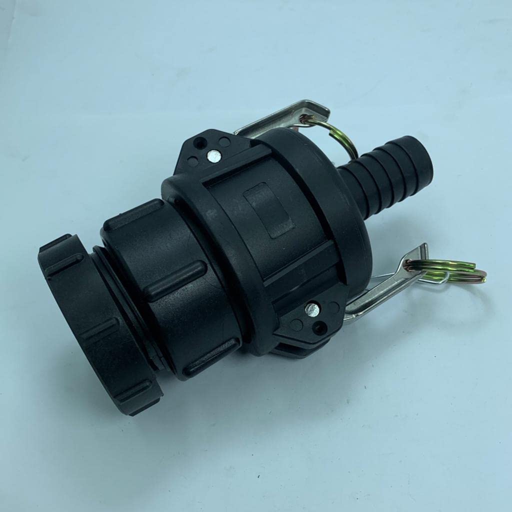 2 zestaw IBC adapter złącza zbiornika 5 cm do węża kran armatura zaworu części 25 mm, czarny