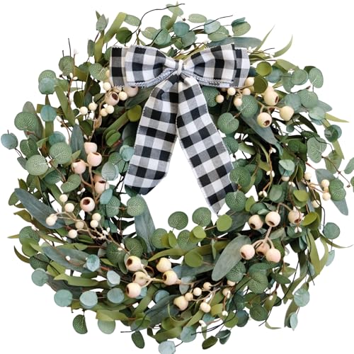 CIR OASES Artificial Spring/Summer Wreath 24 Inch Evergreen Wreaths for