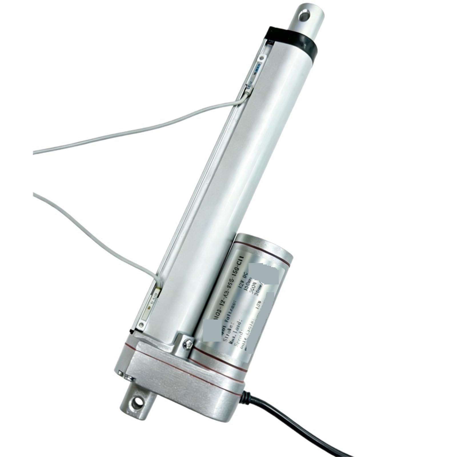 Actuador lineal 12V CC con interruptor magnético y fuerza de 750N