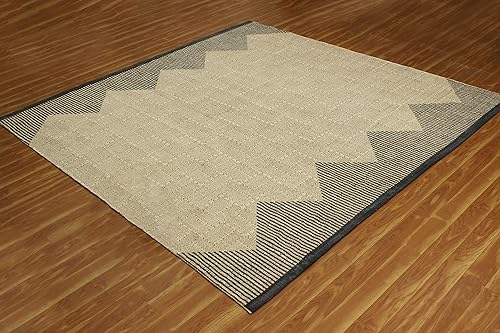 Tapis en coton tissé main lavable et réversible pour une utilisation intensive