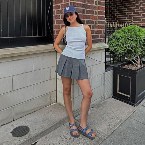 Image of FITORY Women Platform Sandals Comfortable Open Toe Beach Shoes with Adjustable Buckle Straps for Summer Size 6-11