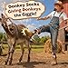 COZYMATE Funny Animal Donkey Socks for Men Women Novelty Magnetic Hand Holding Wacky Socks for Boys Girls Prank Gifts (US, Alpha, One Size, Regular, Regular, Brown)