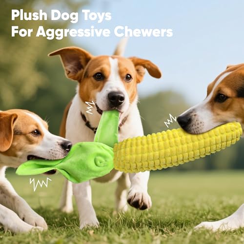 Image of Vitscan Tough Corn Dog Toys for Aggressive Chewers Small Medium Large Breed