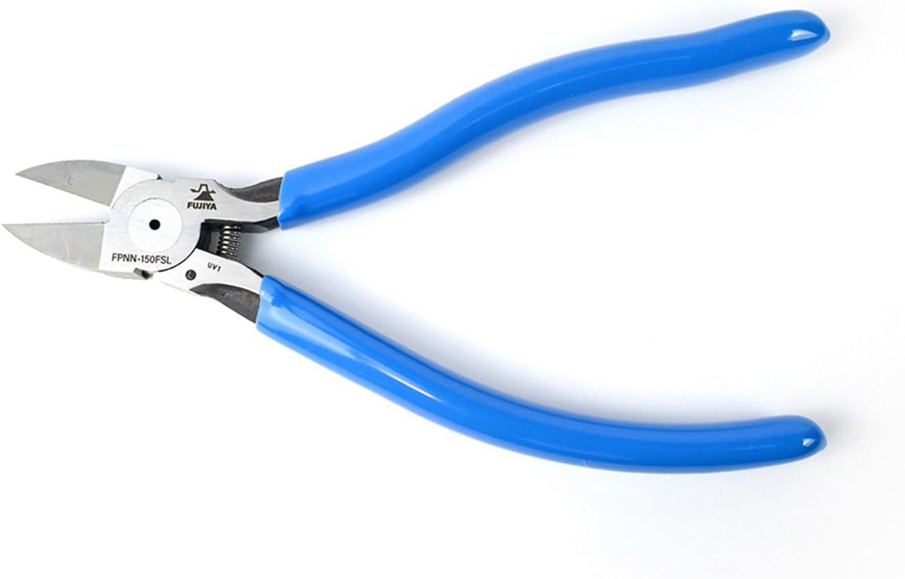 Fujiya 4952520008973 Nipper Tool, Straight Blade, For Left Hand, FPNN-150FSL Cutting Capacity, Resin, Φ0.2 inches (5.0 mm), Blue, Micro Mirror Blade, Incredible Sharp, Continuous Cutting Work with