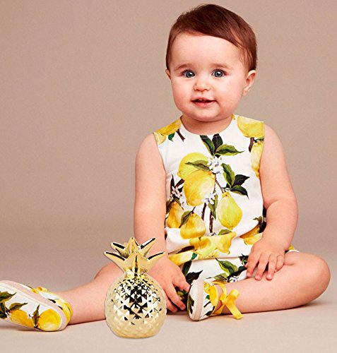 Iefoah Pineapple Girls Piggy Bank Ceramic Pineapples Shape Cans Decorative Kids Adults Piggy Bank For Home Bedroom Party Decorations Valentine's Day Kid's Birthday Gifts (Gold) #TOP4