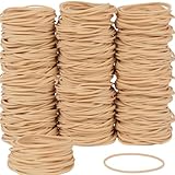 AOUOU Bandes élastiques en caoutchouc Poids net 190 grammes Bande élastique Beige Petite Bande en caoutchouc, pour fournitures de bureau à domicile (80 mm x 1,4 mm) taille #19