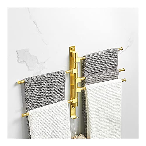 Porte-serviette de bain pivotant 2-5 bras pour séchage rapide