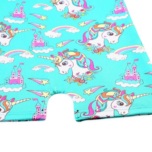 Leotards for Girls Gymnastics Toddler Dance Biketards Mermaid Unicorn Athletic Dance Wear Shiny Rainbow Blue Hotpink