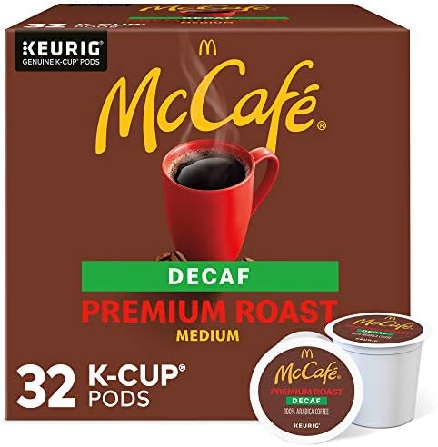 McCafe Keurig Single Serve K-Cup Pods, Premium Roast Decaf, 32 Count