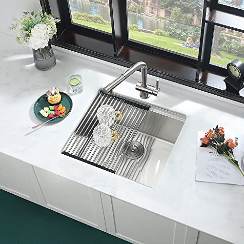 21 Inch Workstation Undermount Bar Sink - Ianomla 21 X 19 Inch Small Bar Sink Rv Sink 16 Gauge Stainless Steel Workstation Kitchen Sink Single Bowl Outdoor Bar Prep Sink With Cutting Board #TOP3