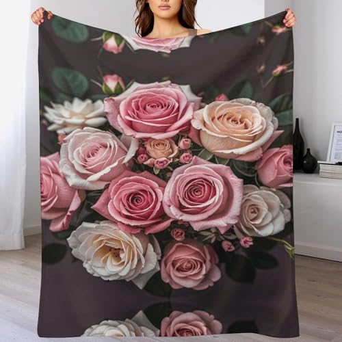 Couverture flanelle léopard douce 100x150 cm pour lit et canapé