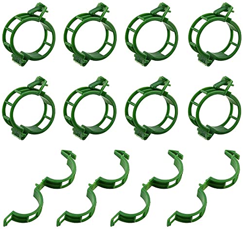 Pflanzen-Stützklammern, Garten-Clips, 300 Stück, zur Unterstützung von Gemüse, Pflanzen, Stängeln, Reben, Tomaten, Rankhilfen (grün) Cover