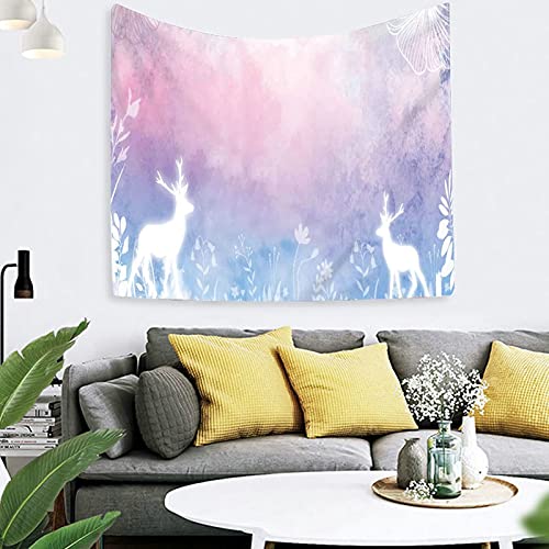 Tapiz de pared KnSam rosa y lila de 150 cm para crear un ambiente zen en el dormitorio 7