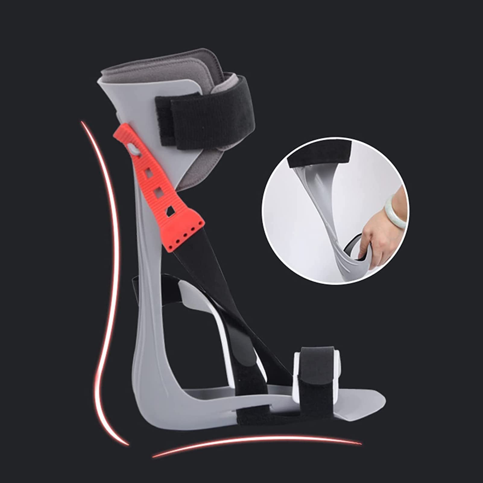 Soporte para pie caído, Soporte Mejorado para ortesis de pie y Tobillo, férula de Soporte para pie caído AFO, para Fascitis Plantar y tendinitis de Aquiles, par