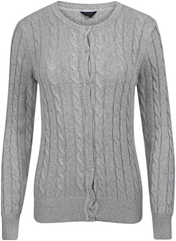 Amara Reya Ladies Andree Long Sleeve Button Up Cotton Cardigan Size 8-16