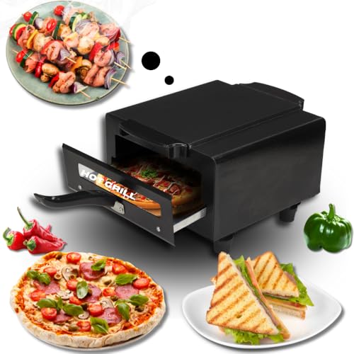 Image of Hot Grill 10-Inch Electric Tandoor with 1500W Stainless Steel Heating Element, Durable Metal Body for Grilling, Roasting & Baking, Compact Design for Home Use, Ideal for Tandoori Chicken, Naan, Kebabs