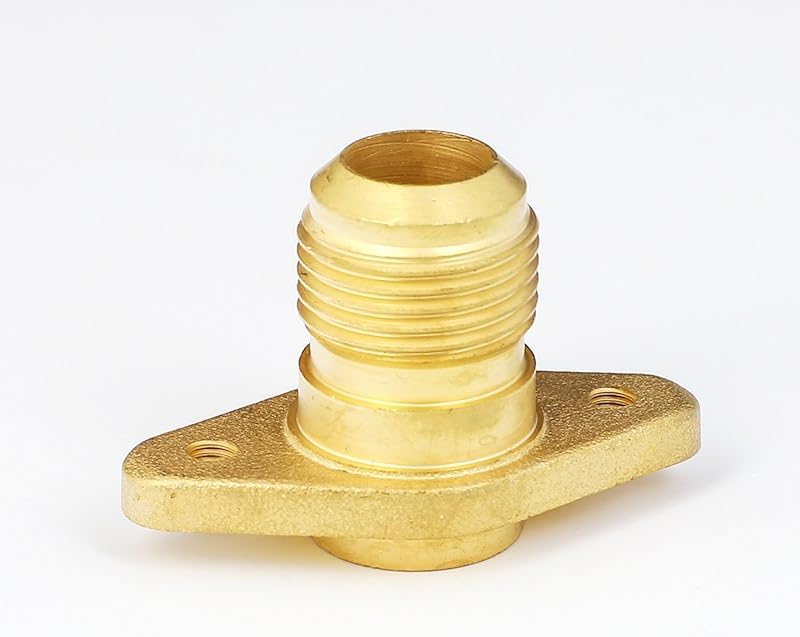 1PC Brass Air Conditioner Forged Imperial Male Thread to Welding Flange base Valve Flare Connecting Pipe Fitting Adapeter (Size : 9.52mm)
