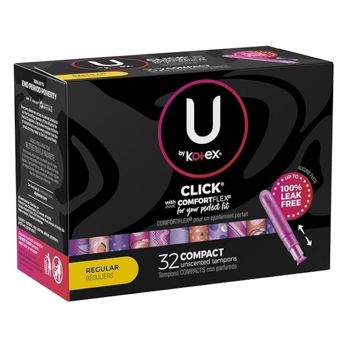 U by Kotex Click迷你卫生棉条（常规吸收力，无香）