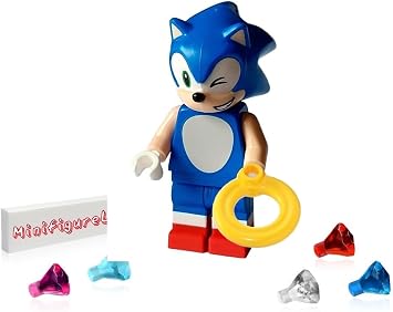 LEGO Ideas Minifigure - Sonic The Hedgehog with Accessories and Minifigureland Tile All New for 2022 21331