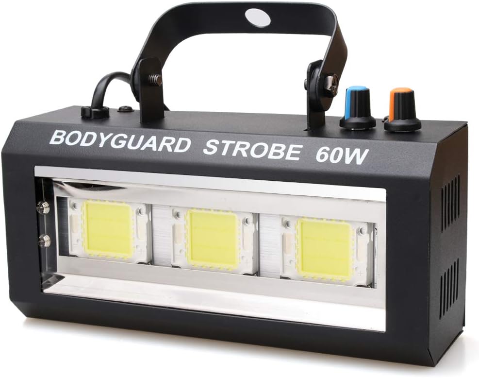 Halloween LED Strobe Light, 60W Sound Activated and Flash Speed Control Party Light Bright Leds Stage Lighting for Home Room Dance Parties Birthday DJ Bar Karaoke Xmas Wedding Show Club Pub