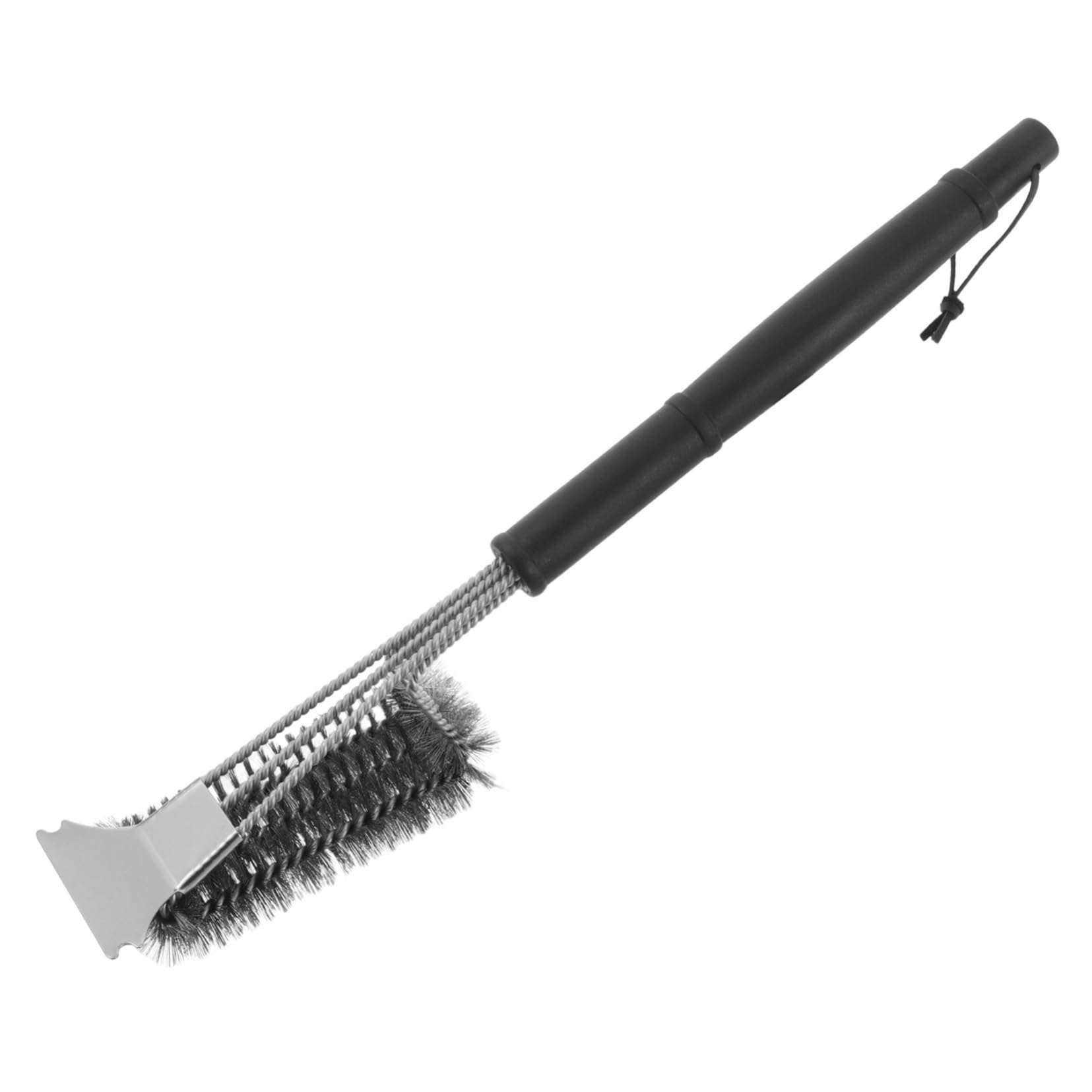 GLEAVI Ergonomic Handle BBQ Brush Portable Cleaning Brush for Outdoor Barbecue Reusable Stainless Steel Scraper