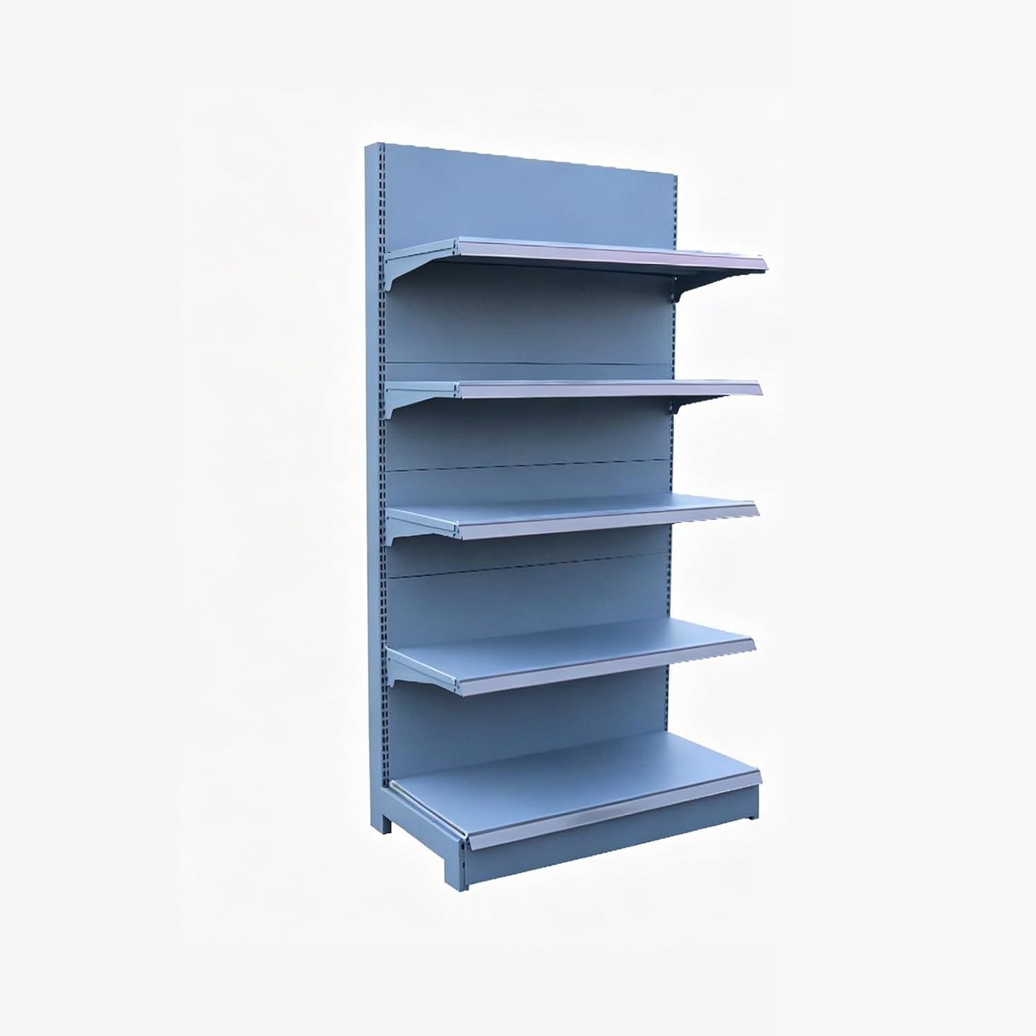 Gondola Shelving Retail Display Rack for Supermarket, Heavy Duty Metal Gondola Shelving Unit, Double-Sided 4 Tier & Single-Sided 5 Tier Grocery Store Display Rack(120*100*165cm/47.2*39.4*65in)
