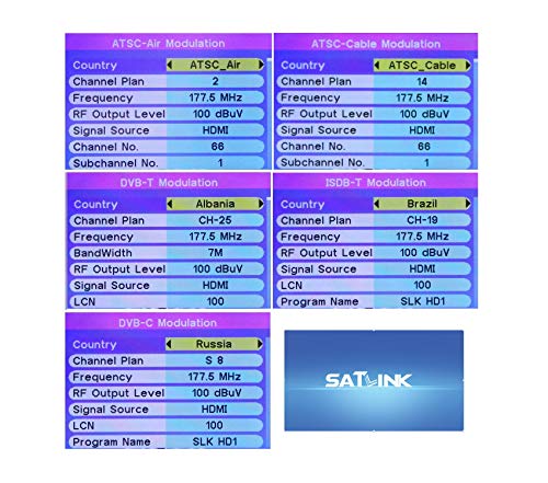 Satlink St-7000 Hdmi To Rf Digital Modulator/Encoder Delivers 1080P Hdmi Video To Tvs As Hd Atsc Or Qam (J.83B) Channel Via Coax Network #TOP5