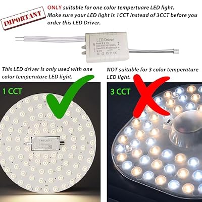LED Driver 4-7W for Single Color Ceiling Strip Spot Light Module Panel, Replacement LED Power Supply Transformer Adapter Starter, Input AC85-265V Output DC12-25V