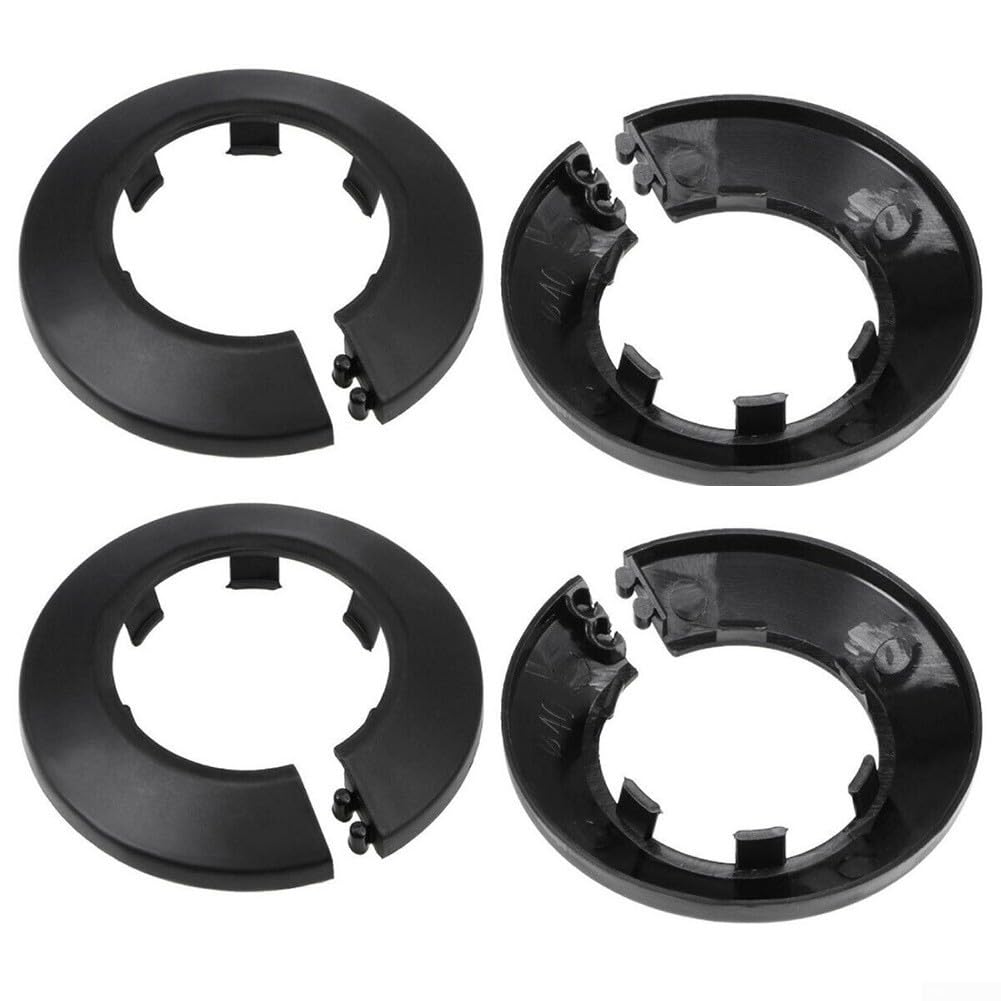 Copritubi Doccia EnixwH Autoadesivo - Nero, Per Tubi Diametro 28mm, 2 Pezzi