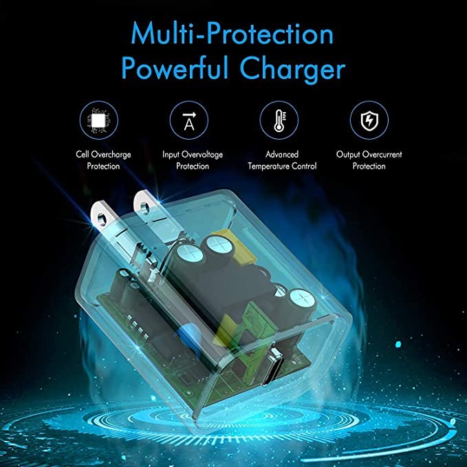 Image of Miracase Charger Compatible with iPhone 20w Power Adapter Compatible with iPhone, iPads, Airpods (20W iPhone Adapter)