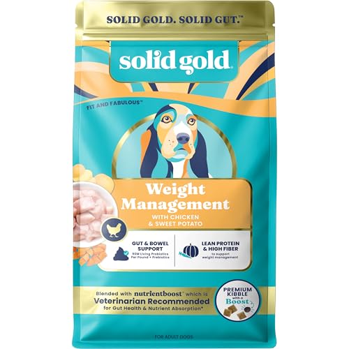 Solid Gold Healthy Weight Management Dry Dog Food for Adult & Senior Dogs - Real Chicken, Probiotics...