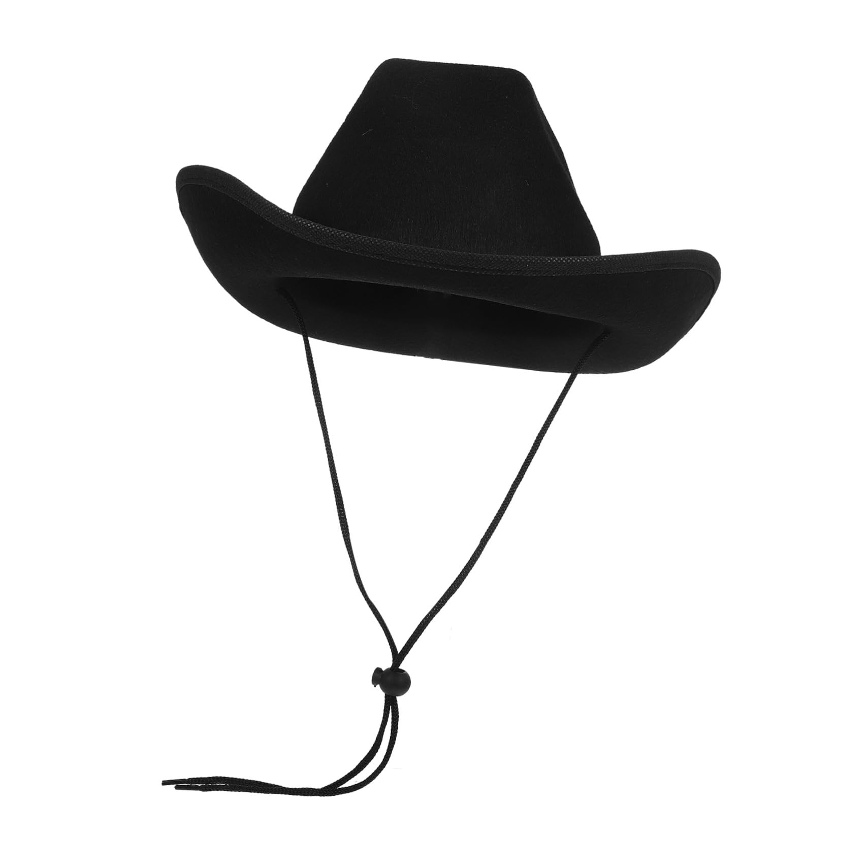 QUMIIRITY Adjustable Felt Cowboy Hat for Parties and Cosplay Unisex Western Cowgirl Cap with Design for All Ages Versatile and Reusable Accessory Black