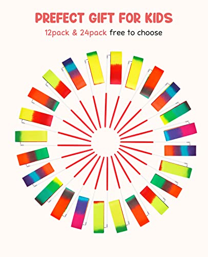 image for JoyCat 24 Pack Dance Ribbon Streamers,Rainbow Decorations,Goodie Bag S