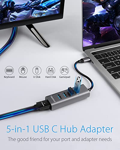 Twopan Usb C Hub Hdmi 4K, 5-In-1 Imac Usb Hub Multiport Adapter, Usb Splitter For Laptop, New Imac 24" 2021, Macbook Air/Pro 14"/16" M2 Pro/Max, Ipad Pro, Chromebook, Pixelbook, Yoga, Xps… #TOP1