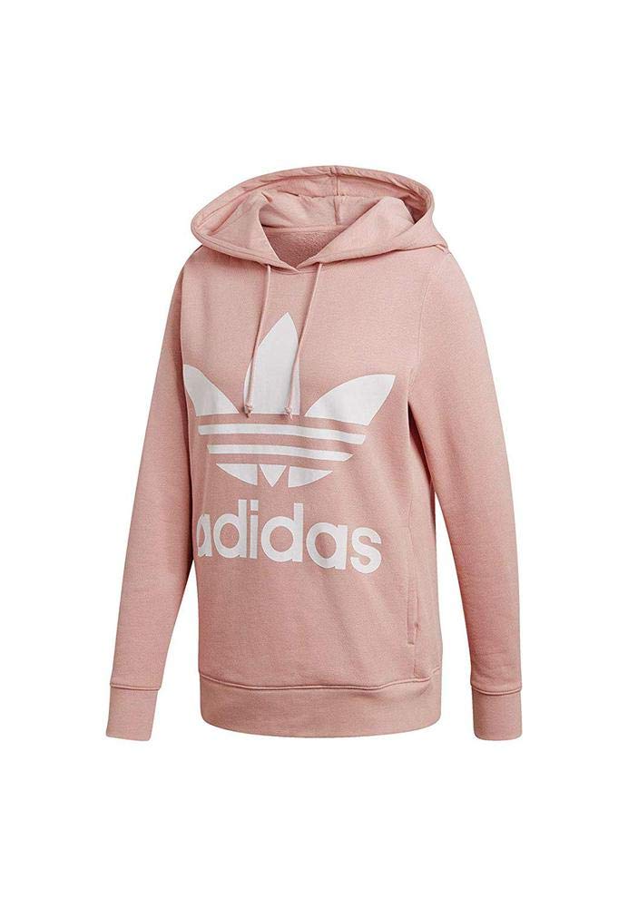 adidas women's trefoil hoodie burgundy