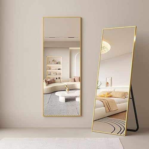 Dewfig Full Length Mirror with Stand, 64" x 21" Free