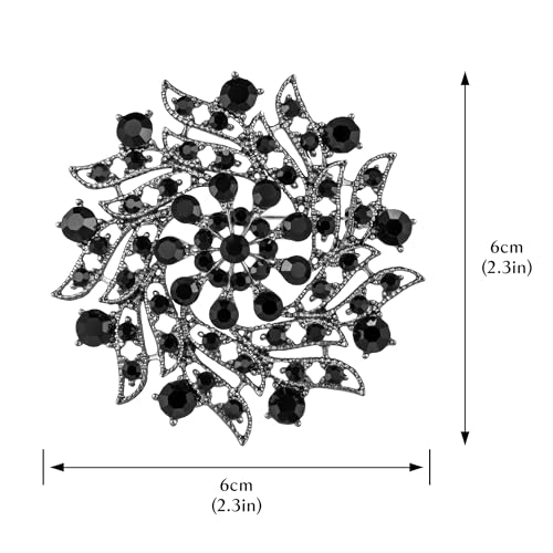 Image of Rhinestone Spiral-shape Brooch Pin Accessory Broach for Women