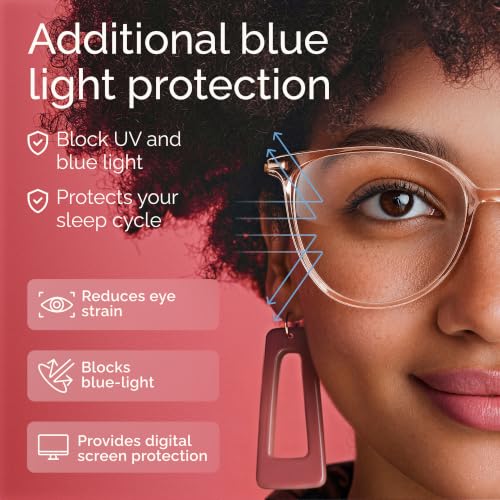 Image of Gaoye Blue Light Blocking Glasses - Trending Round TR90 Frames, Metal Arms, UV400 Protection - Matching Soft Case