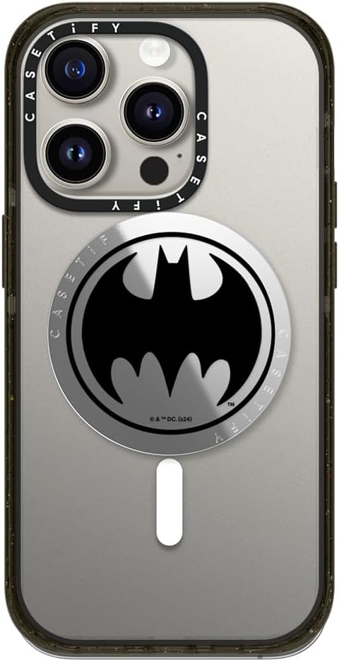 CASETiFY Snappy Grip Stand Compatible with Magsafe - Batman Black Logo