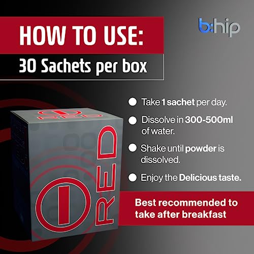 Image of bHIP - Red For Men (Fit) - Supplement Formula, Amino Acid - 30 Servings | Features an Amino Acid Complex, Green Tea Extract, Botanical Extracts to Support Energy and Daily Performance in Men